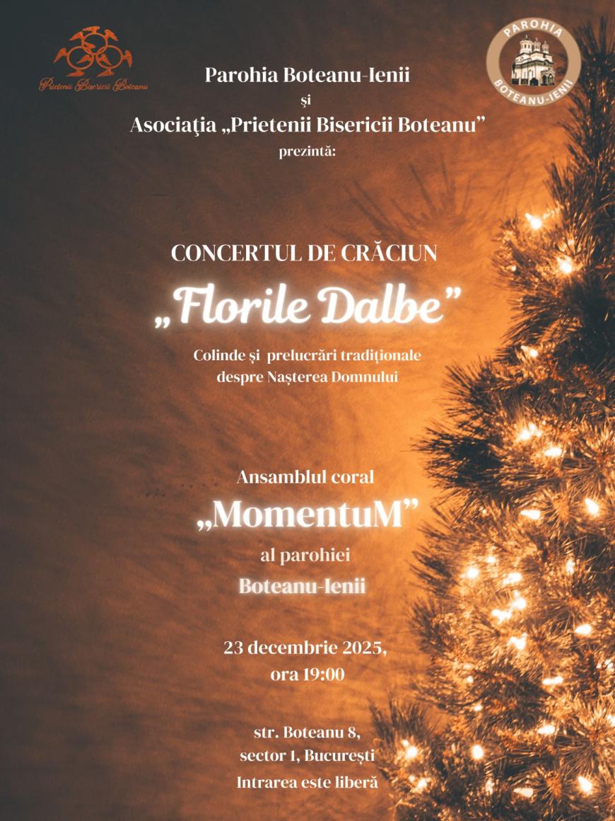„Florile dalbe” – concert de colinde al ansamblului MomentuM