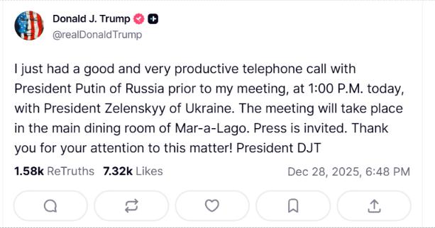 Trump anunţă că a avut o discuţie 