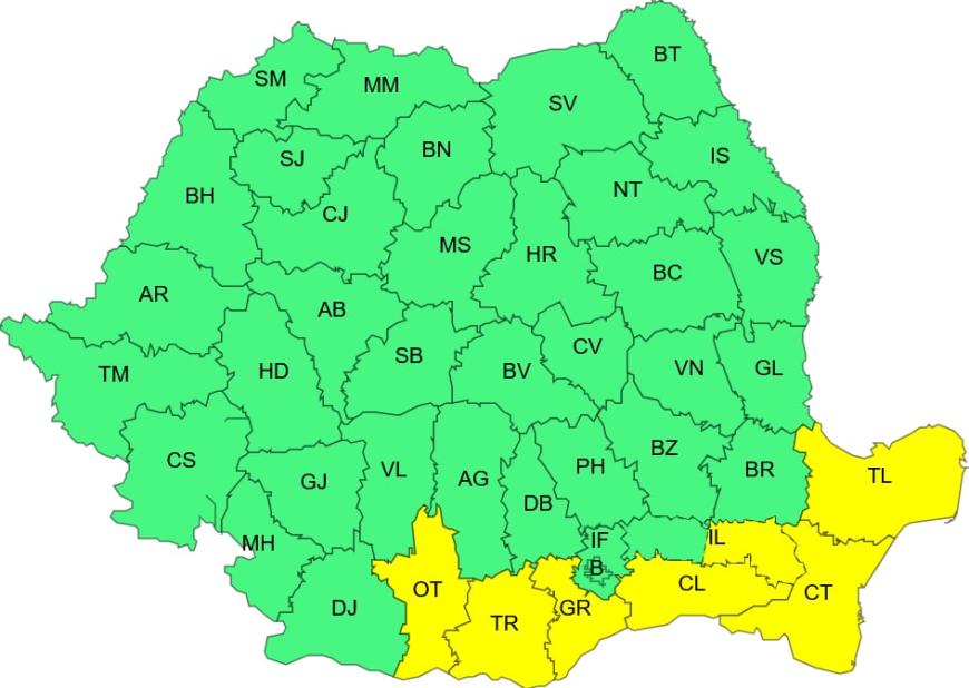 Cod Galben de viscol. Sursa foto: ANM