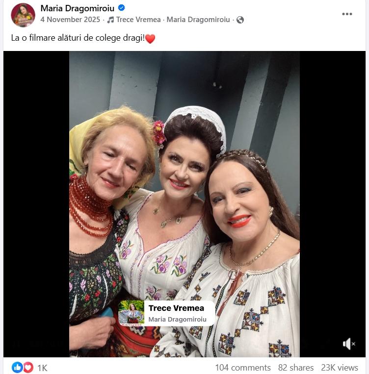 Maria Dragomiroiu, mesaj emoționant pentru Sofia Vicoveanca după infarctul suferit în toiul nopții