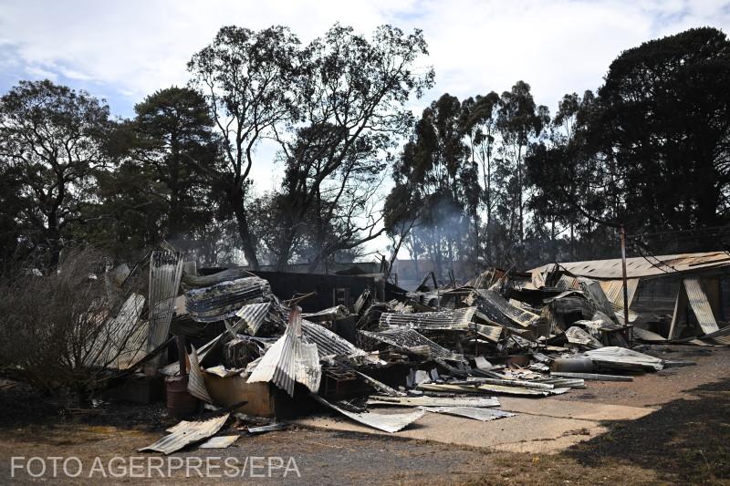 Casă distrusă în incendiile de vegetație din Victoria, Australia. Sursa foto: Agerpres.