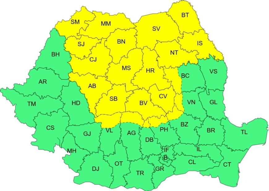 Ger și temperaturi scăzute. Sursa foto: ANM