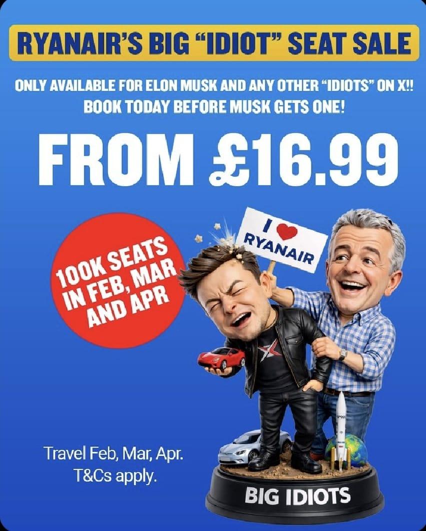 Schimb de replici acide între Ryanair și Elon Musk pe X