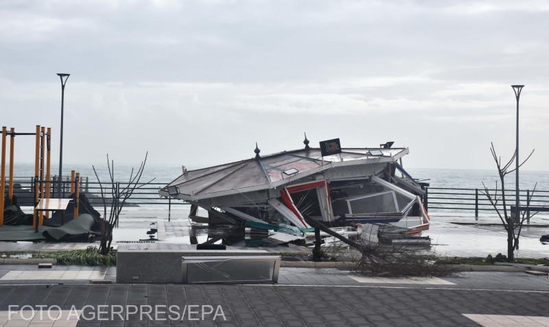 Zonă afectată de Furtuna Harry, ianuarie 2026, Sicilia, Italia. Sursa foto: Agerpres