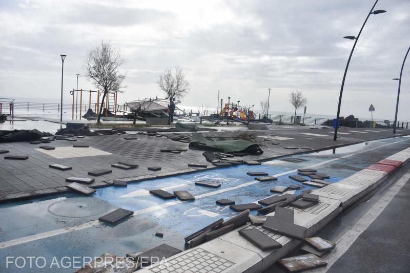 Zonă afectată de Furtuna Harry, ianuarie 2026, Sicilia, Italia. Sursa foto: Agerpres