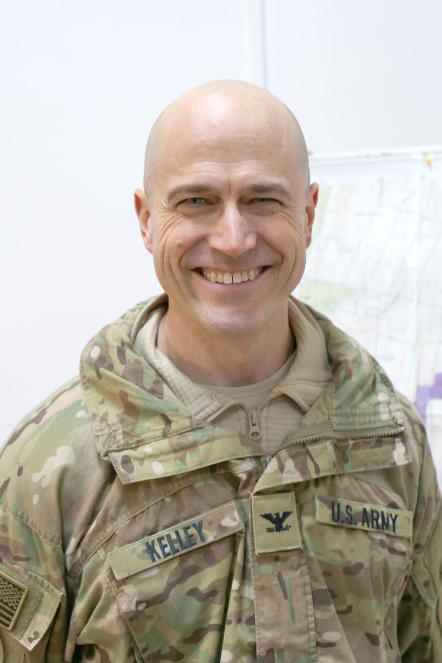 Imagine cu Matthew Kelly, din cadrul 1st. Armored Brigade Combat Team, 1st Infantry Division. Foto: MApN/Eugen Mihai