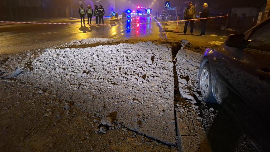 Avarie la o conductă de gaze, Craiova, 5 februarie 2025. Sursa foto: ISU Dolj