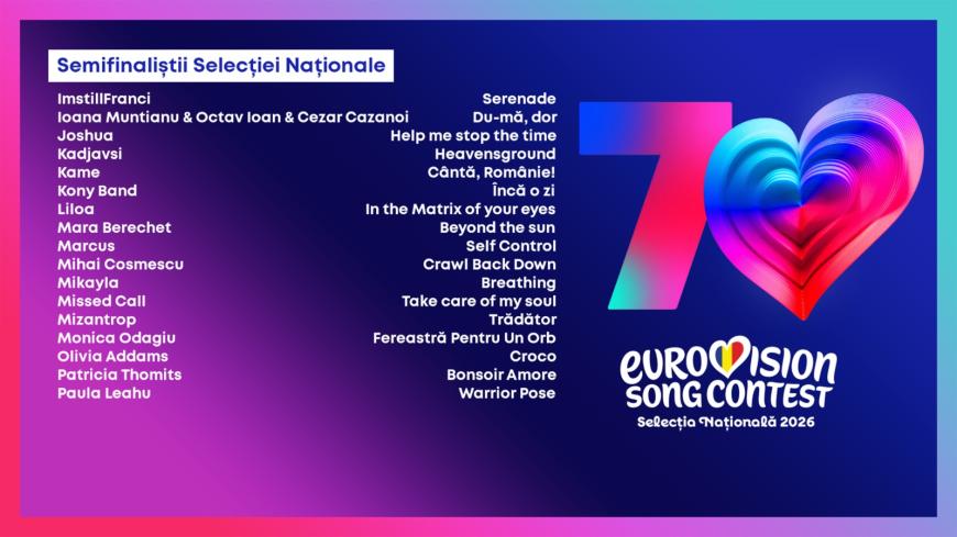 Eurovision România și-a ales semifinaliștii