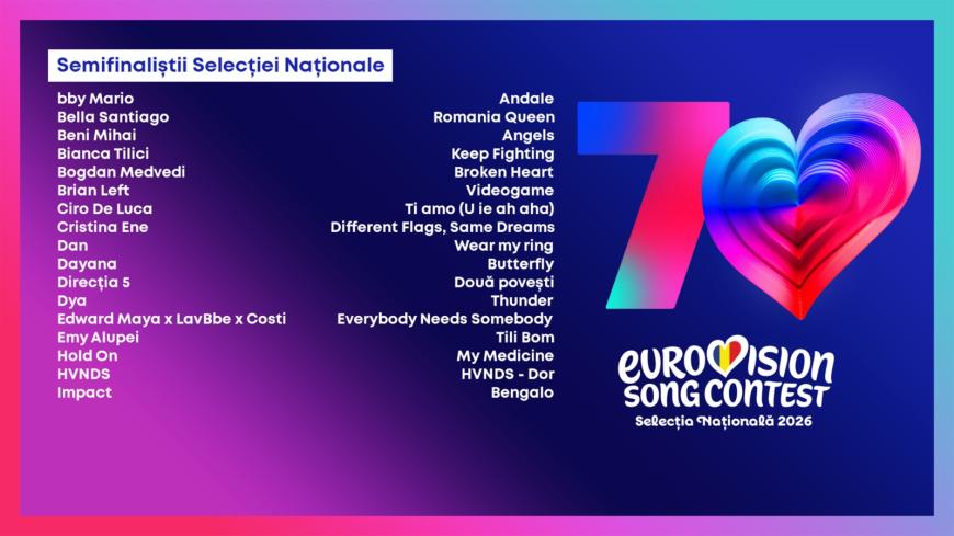 Eurovision România și-a ales semifinaliștii