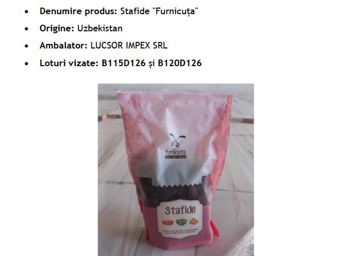 Loturi de stafide retrase de la comercializare. Sursa foto: ANSVSA