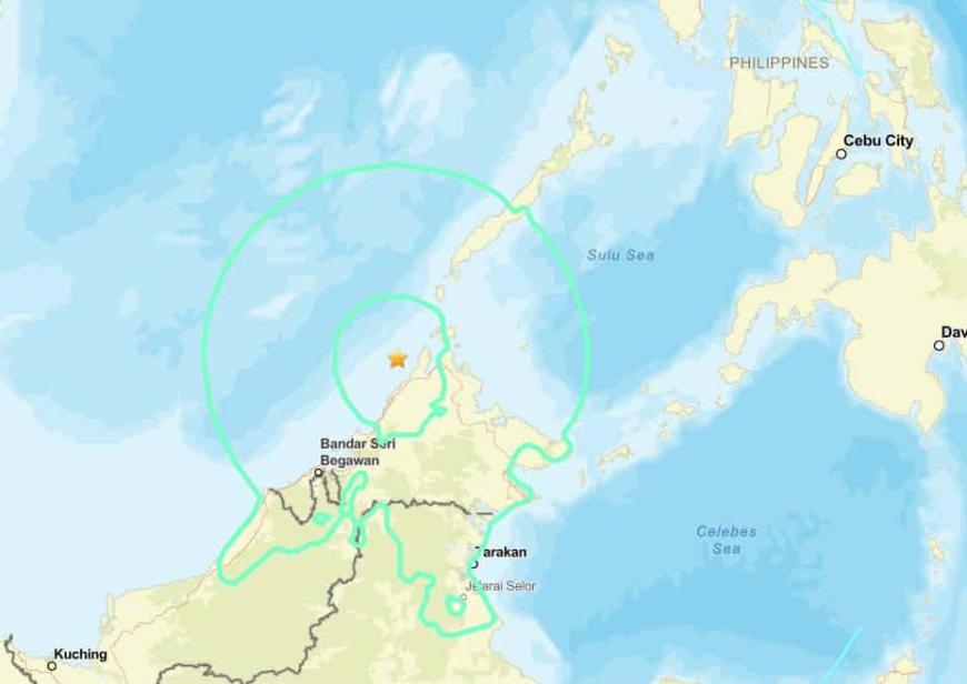 Cutremur în Malaezia. Sursa foto: USGS