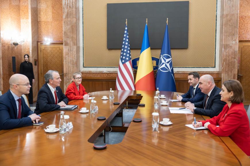 Întrevederea premierului Ilie Bolojan cu noul ambasador al Statelor Unite ale Americii, Darryl Nirenberg Foto: Guvernul României