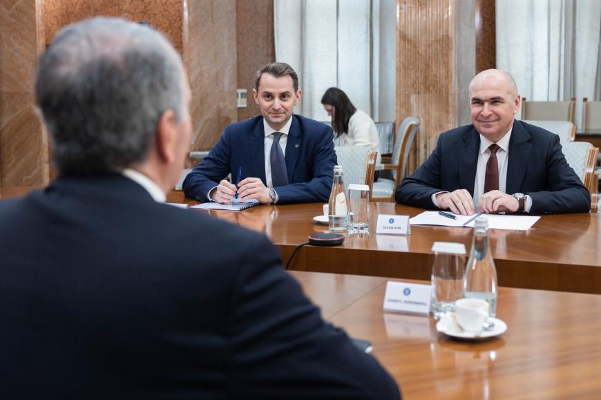 Întrevederea premierului Ilie Bolojan cu noul ambasador al Statelor Unite ale Americii, Darryl Nirenberg Foto: Guvernul României