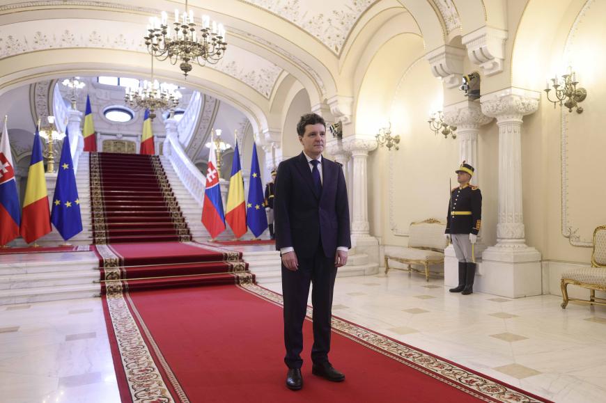 Președintele României Nicușor Dan îl primește pe premierul slovac Robert Fico la Palatul Cotroceni, 27 martie 2026. Sursa foto: Inquam Photos / Octav Ganea
