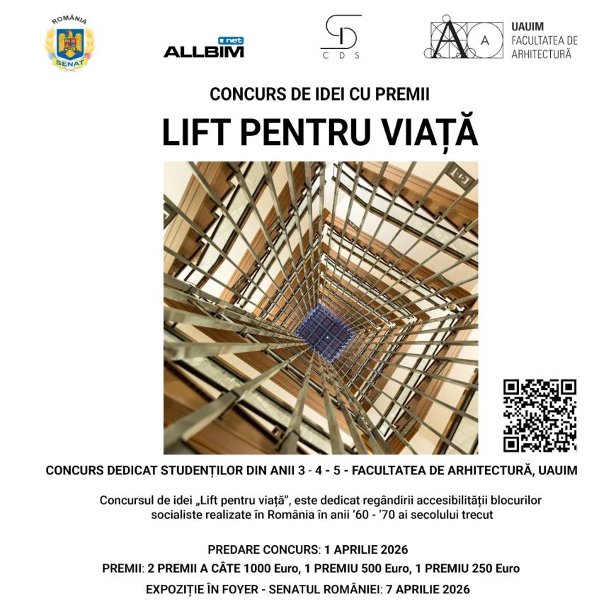 Studenții de la „Ion Mincu” premiați pentru soluții inovatoare în cadrul Programului „Lift pentru Viață”
