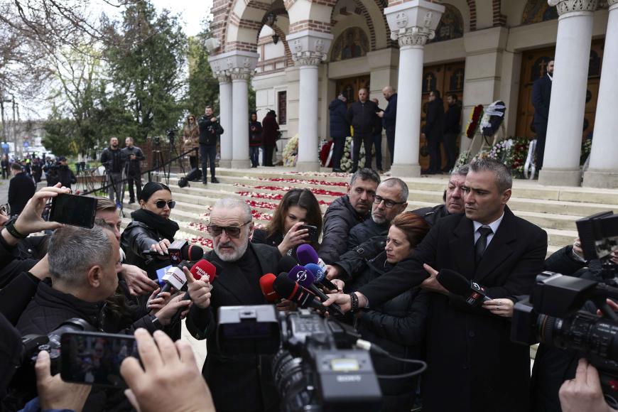 Gigi Becali, finanțatorul FCSB, la funeraliile antrenorului Mircea Lucescu, București, 10 aprilie 2026. Sursa foto: Inquam Photos / Octav Ganea
