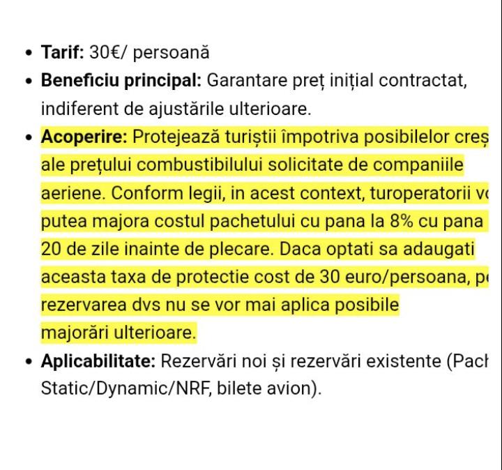 Taxa de ”protecție”, cerută de agenții turiștilor pentru a le garanta tariful vacanțelor deja plătite. ”Pentru cine nu știe sau nu citește contractele...”