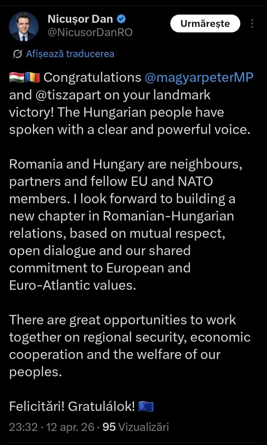 Rezultate alegeri Ungaria. Primele reacţii internaţionale