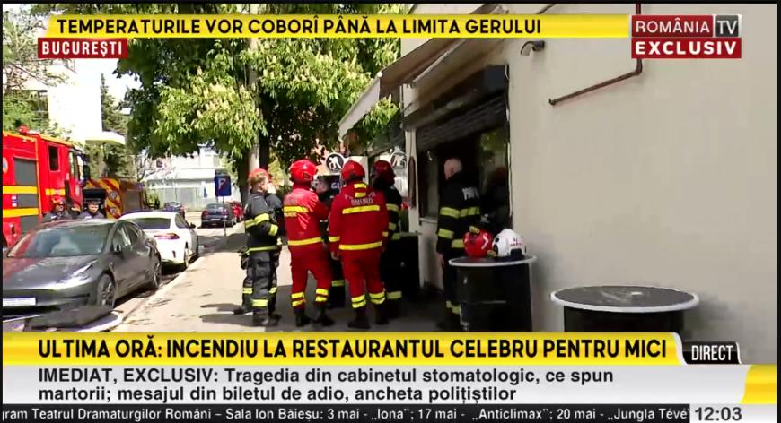 Incendiu la unul dintre cele mai vechi restaurante cu mici din Bucureşti 