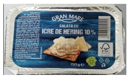 Salată de hering retrasă de la raft. Sursa foto: ANSVSA