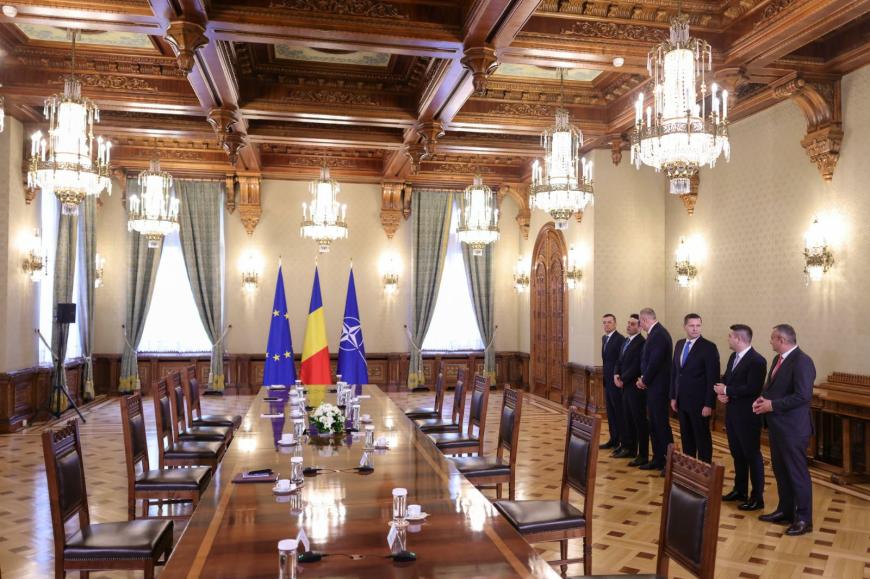 Membrii delegatiei PSD de la consultarile cu Nicușor Dan