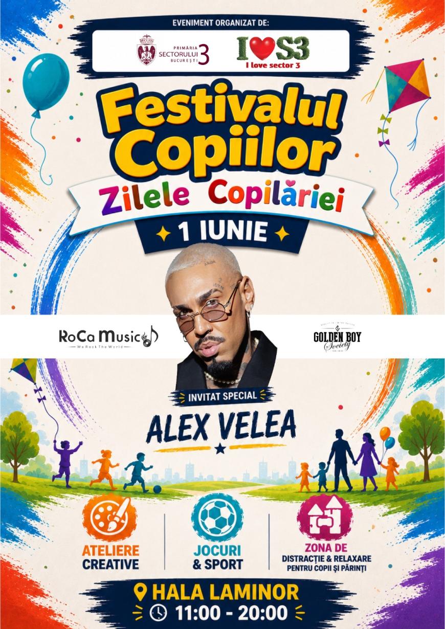 Festivalul Copiilor la Hala Laminor: ateliere creative, competiții sportive și concert pe 1 iunie