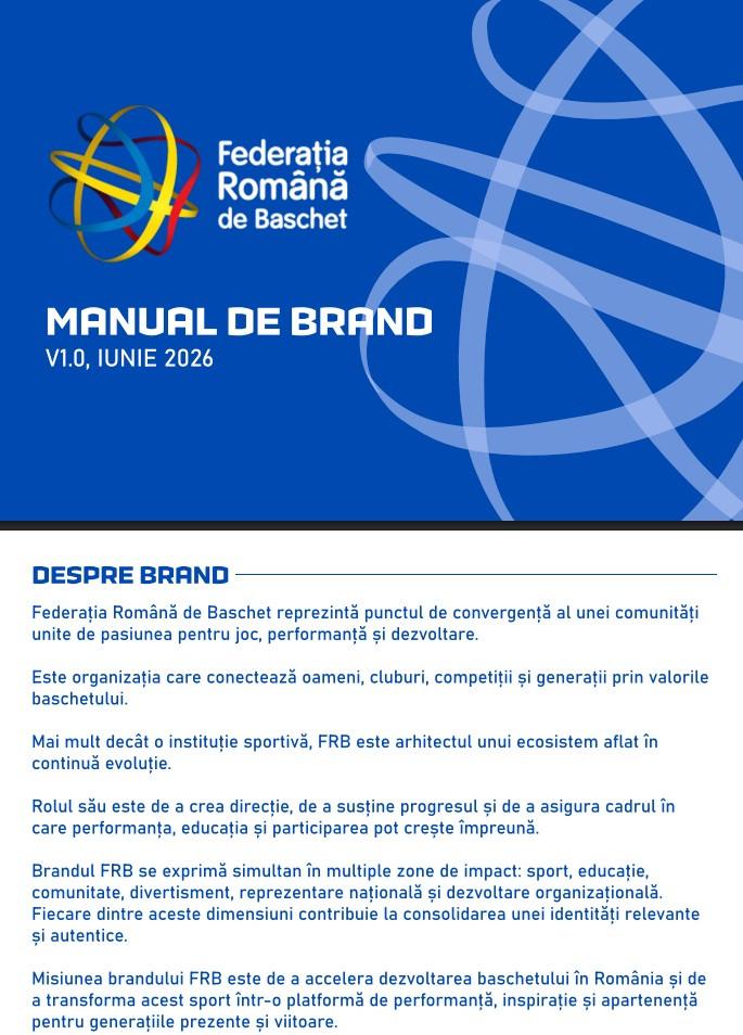 Federația Română de Baschet lansează FRB TV și un nou concept de identitate vizuală