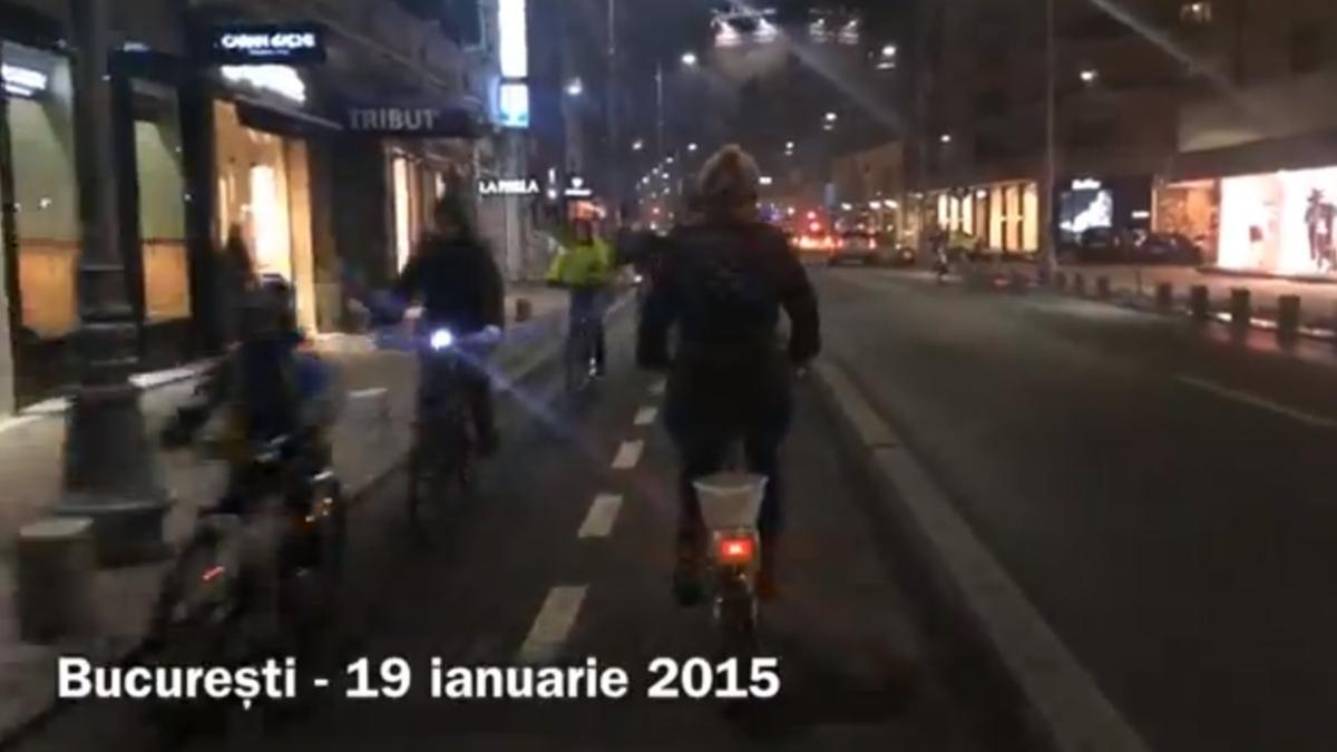 mai mul i bicili ti din bucure ti au pedalat in semn de sus inere fa a de pista de pe calea victoriei