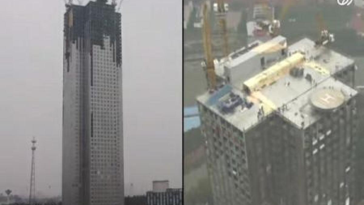 record zgarie nori de 57 de etaje din china ridicat in 19 zile video