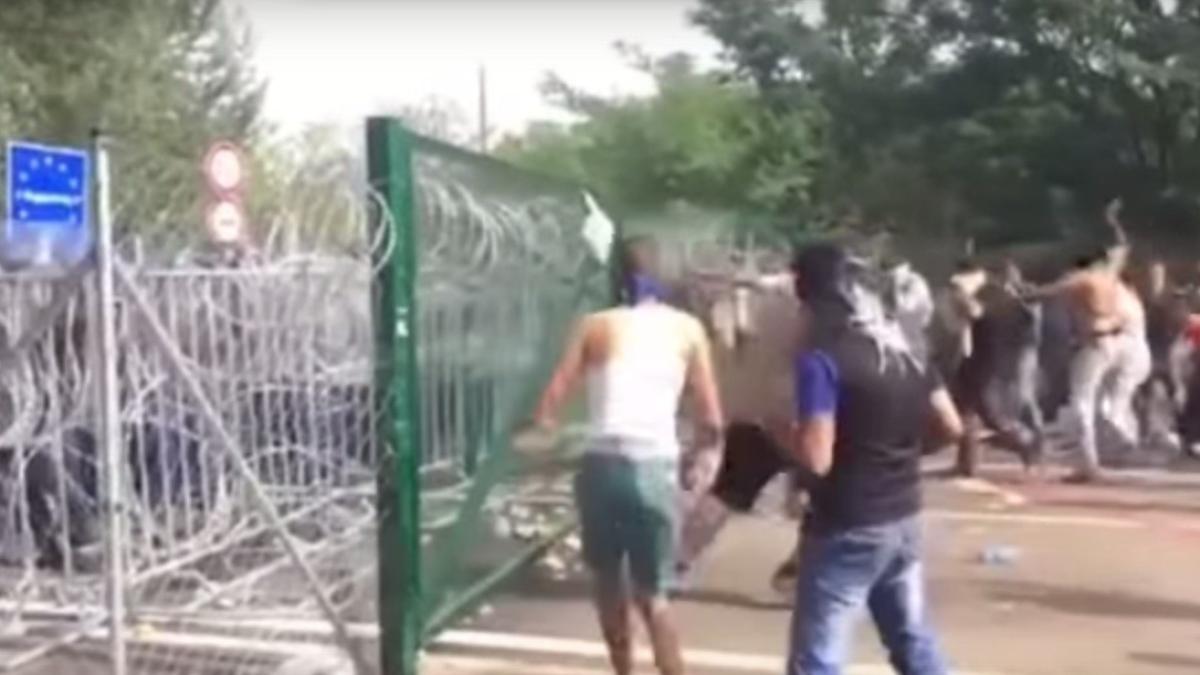 violen e la grani a ungariei intre refugia i i poli i ti video