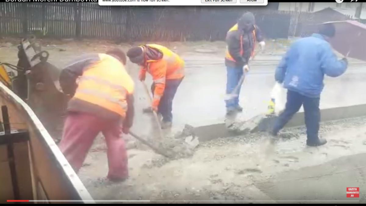 dorel a ajuns la moreni cum s au turnat bordurile in ora video