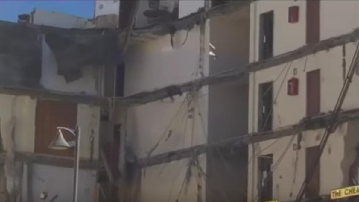 dezastru un bloc s a prabu it intr o zona frecventata de romani