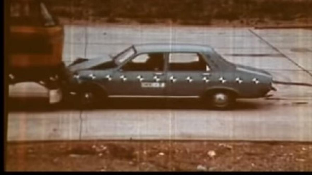 crash test cu dacia 1300 filmat inainte de anul 1989 video
