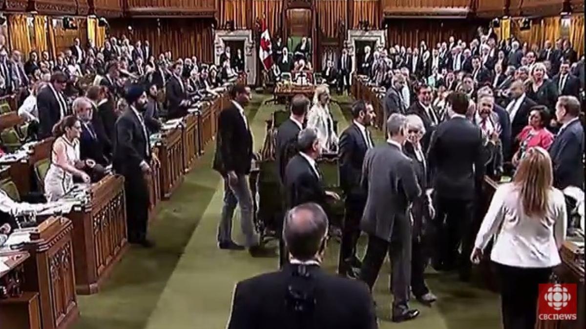 incident in fa a parlamentarilor premierul canadei a lovit o deputata