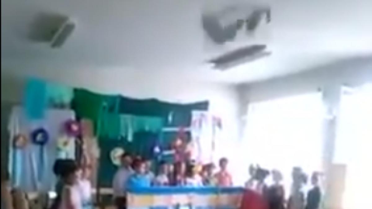 incident grav la o gradini a in timpul unei serbari video