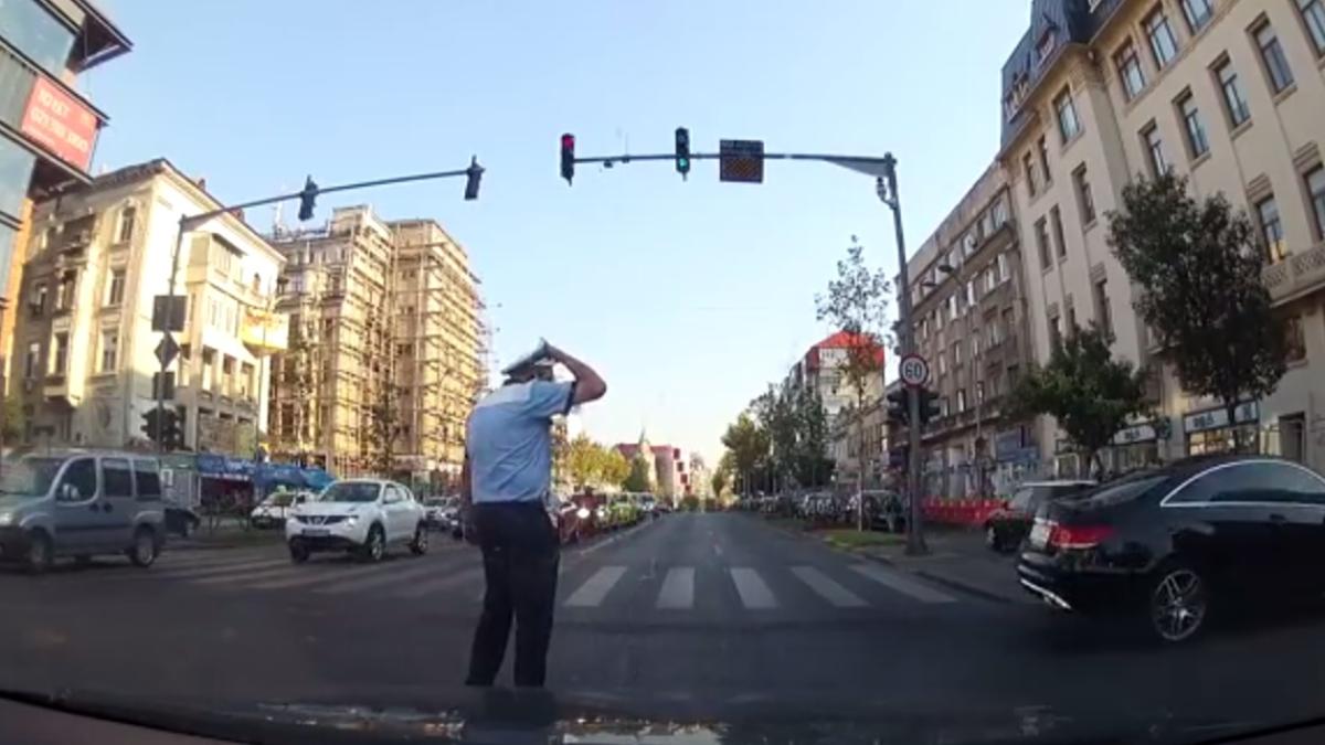 poli ist din capitala surprins de manevra unui ofer cu limuzina video