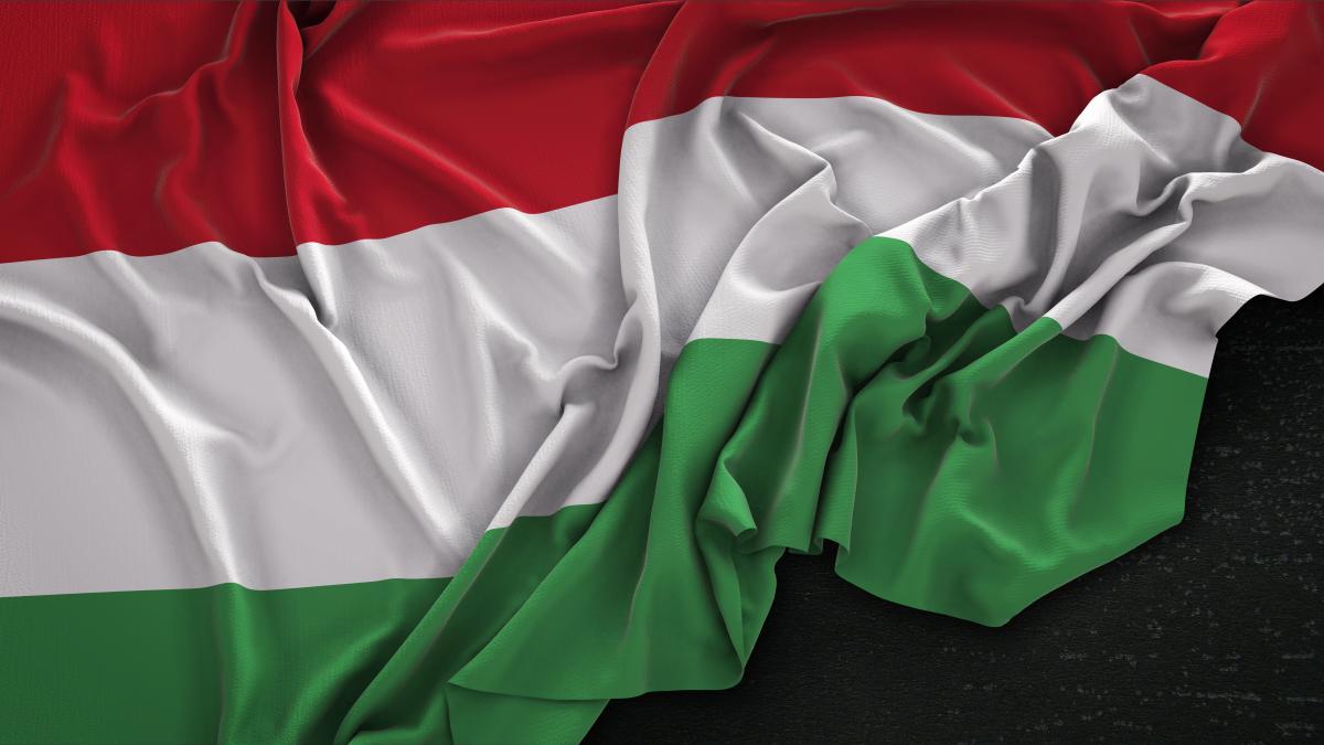 hungary-flag-wrinkled-dark-background-3d-render_74030800