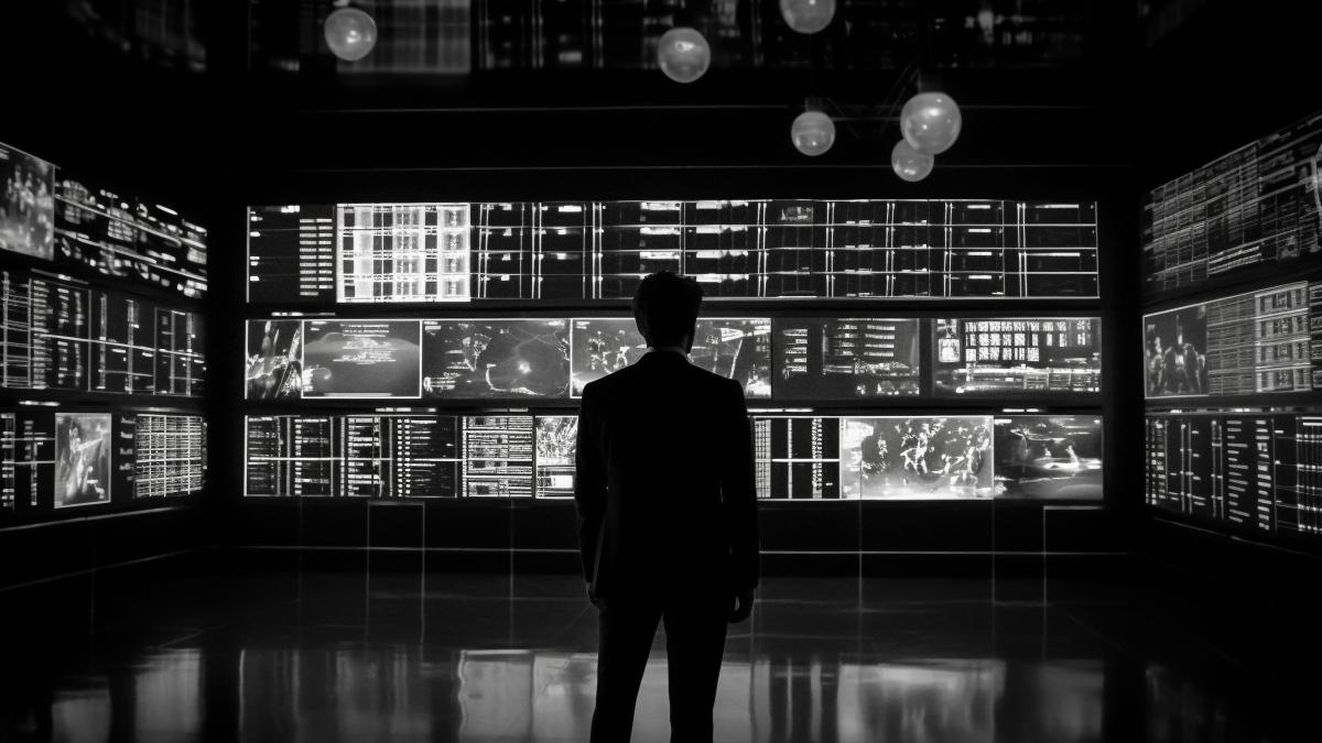 businessman-standing-modern-skyscraper-reflecting-data-generated-by-ai_58363200