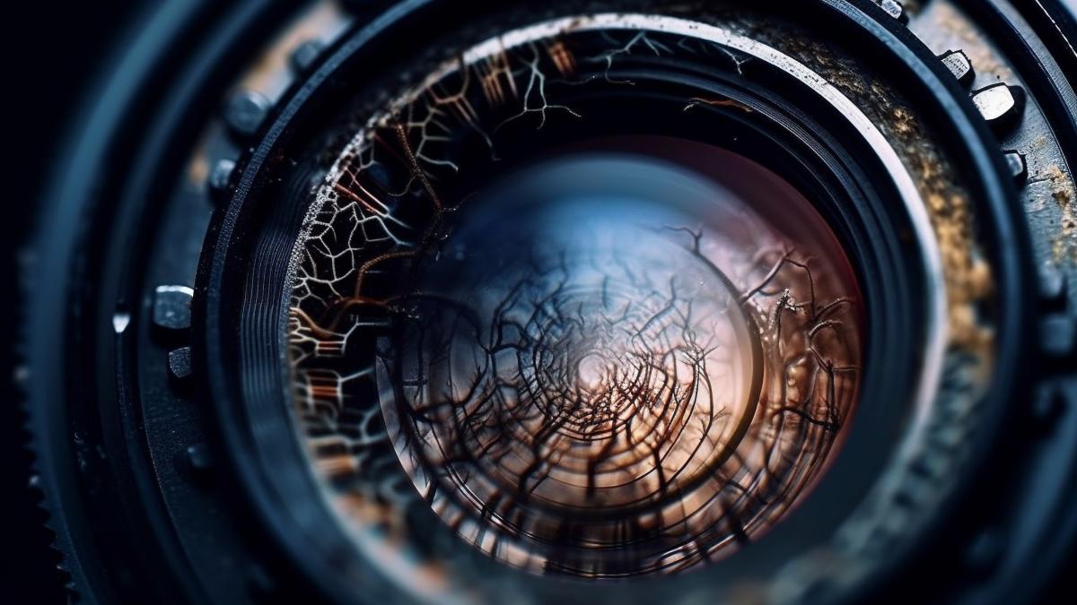 reflection-steel-machinery-with-camera-lens_66511700