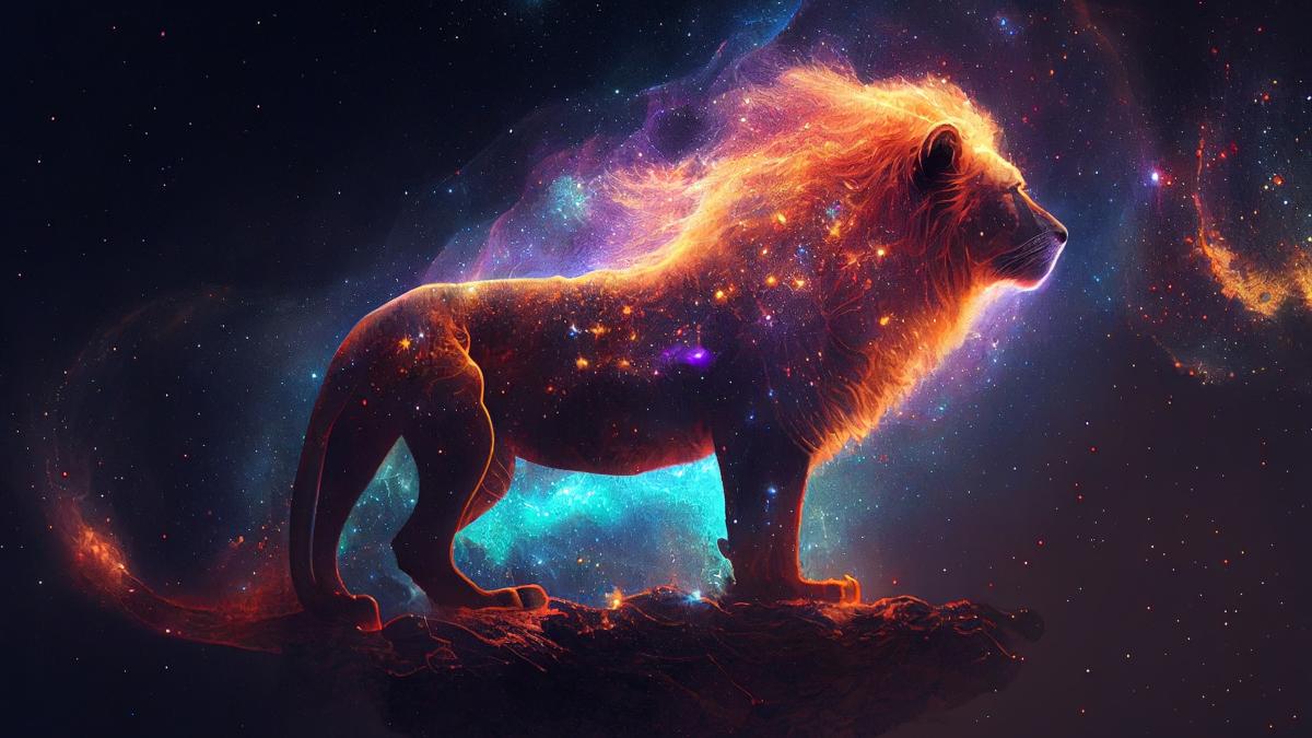 leo-zodiac-sign-horoscope-symbol-magic-astrology-lion-fantastic-night-sky-generative-ai-illustration_87244300