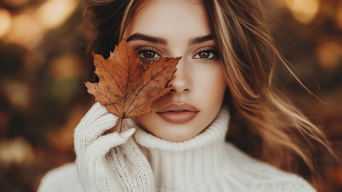woman-with-leaf-her-hand-is-surrounded-by-white-sweater-her-eyes-closed_38920100