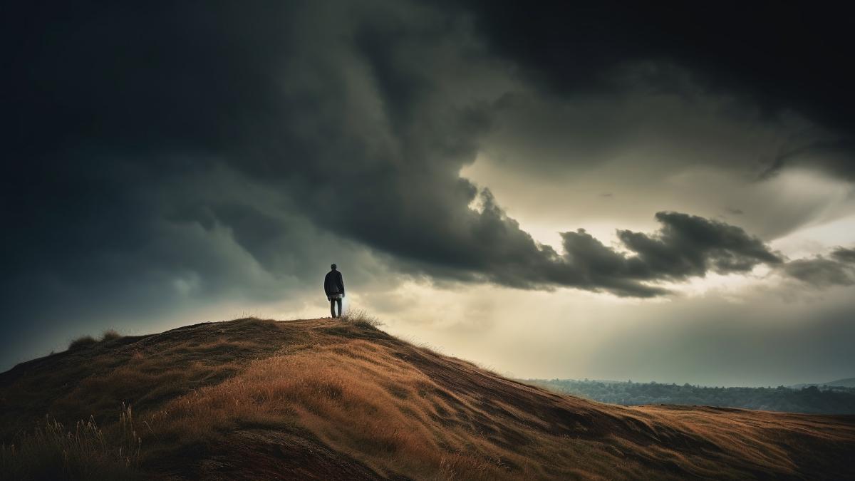 standing-silhouette-conquers-mountain-peak-dramatic-sky-generated-by-ai_94372900