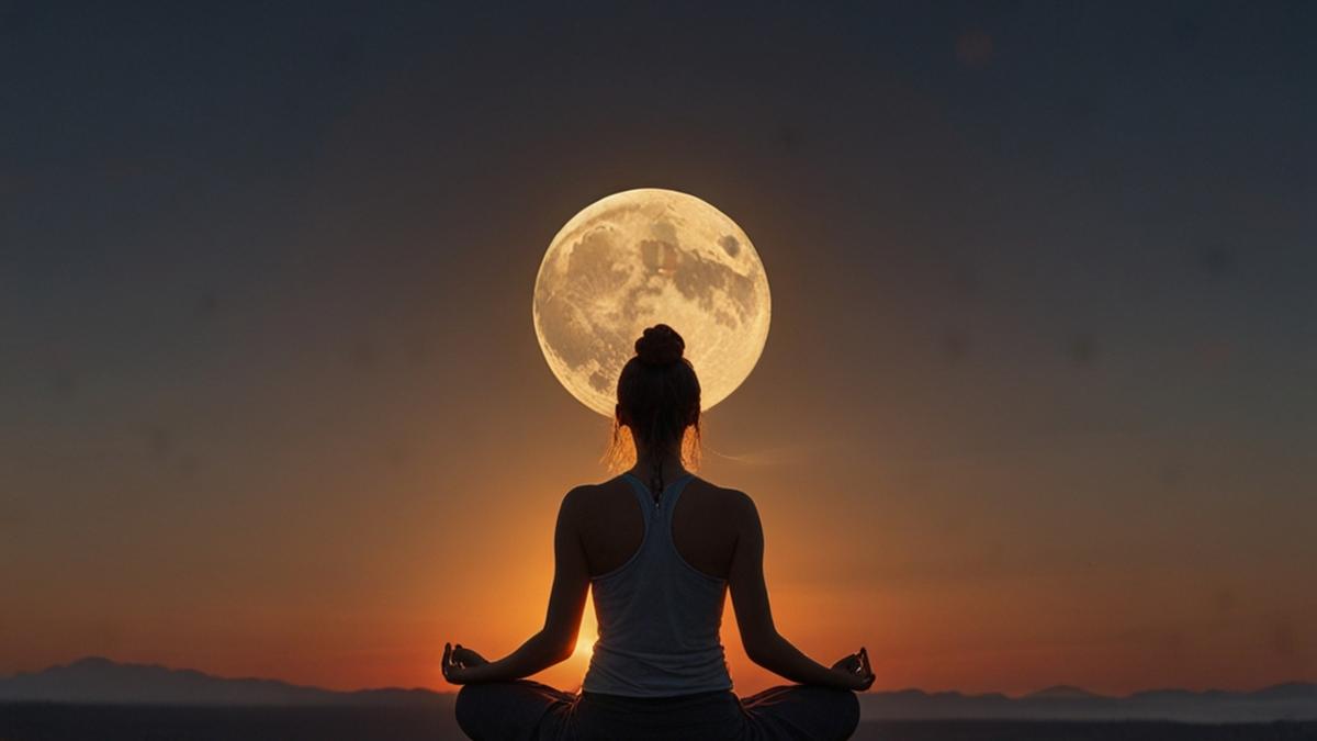 woman-meditating-front-sunset-moon_64284500