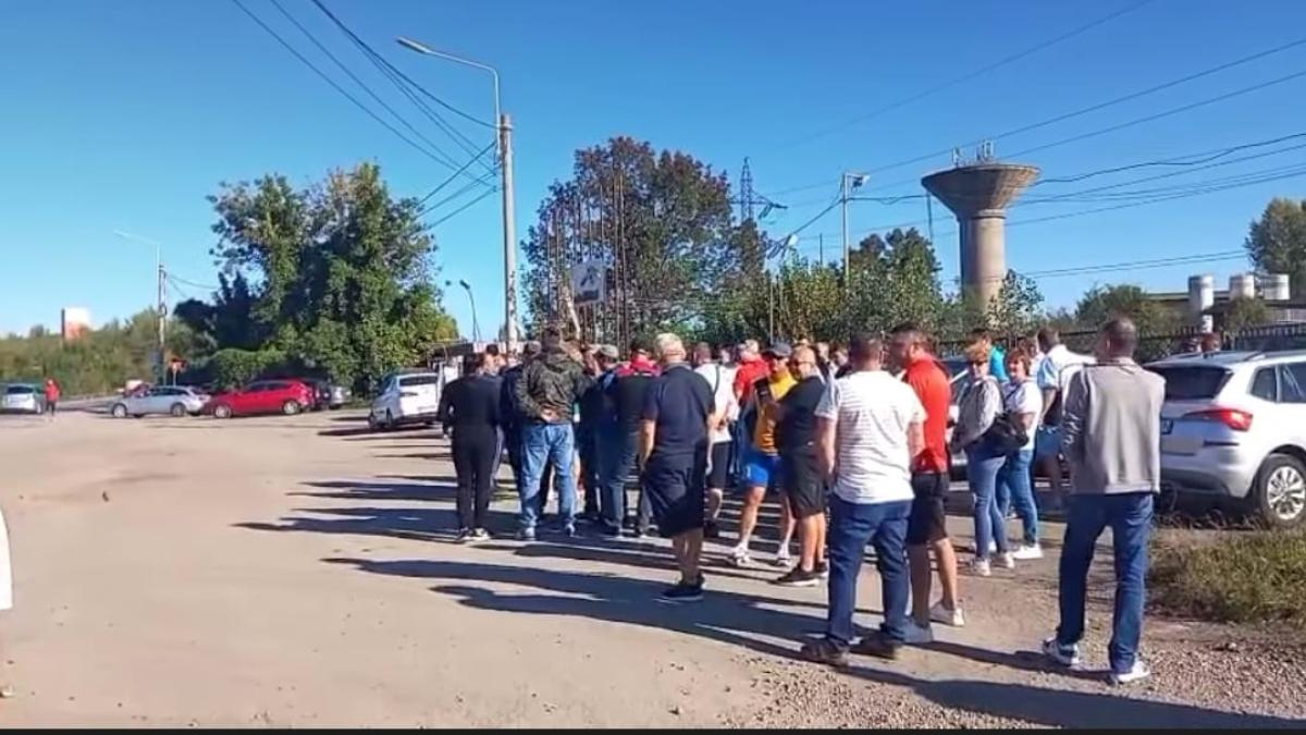 Protest spontan la ArcelorMittal