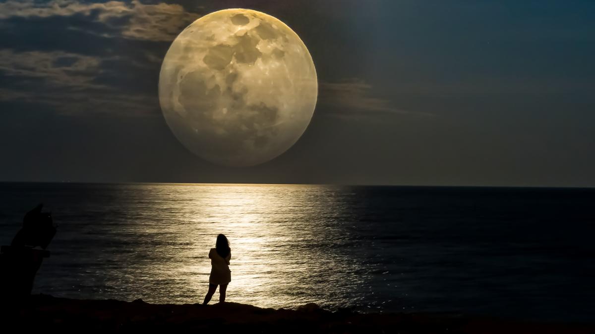 silhouette-woman-standing-beach-against-sky-night