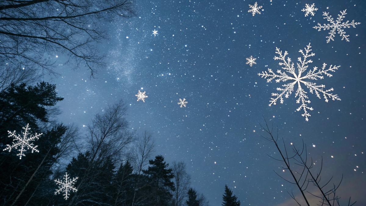 peisaj noapte fulgi zapada cer