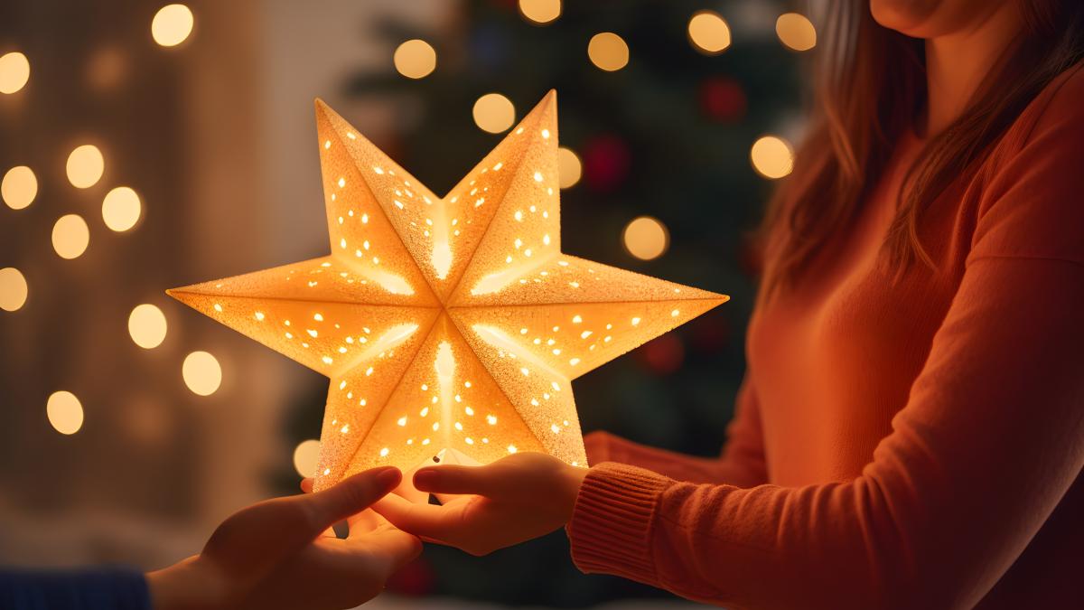 stea decoratie Craciun cuplu