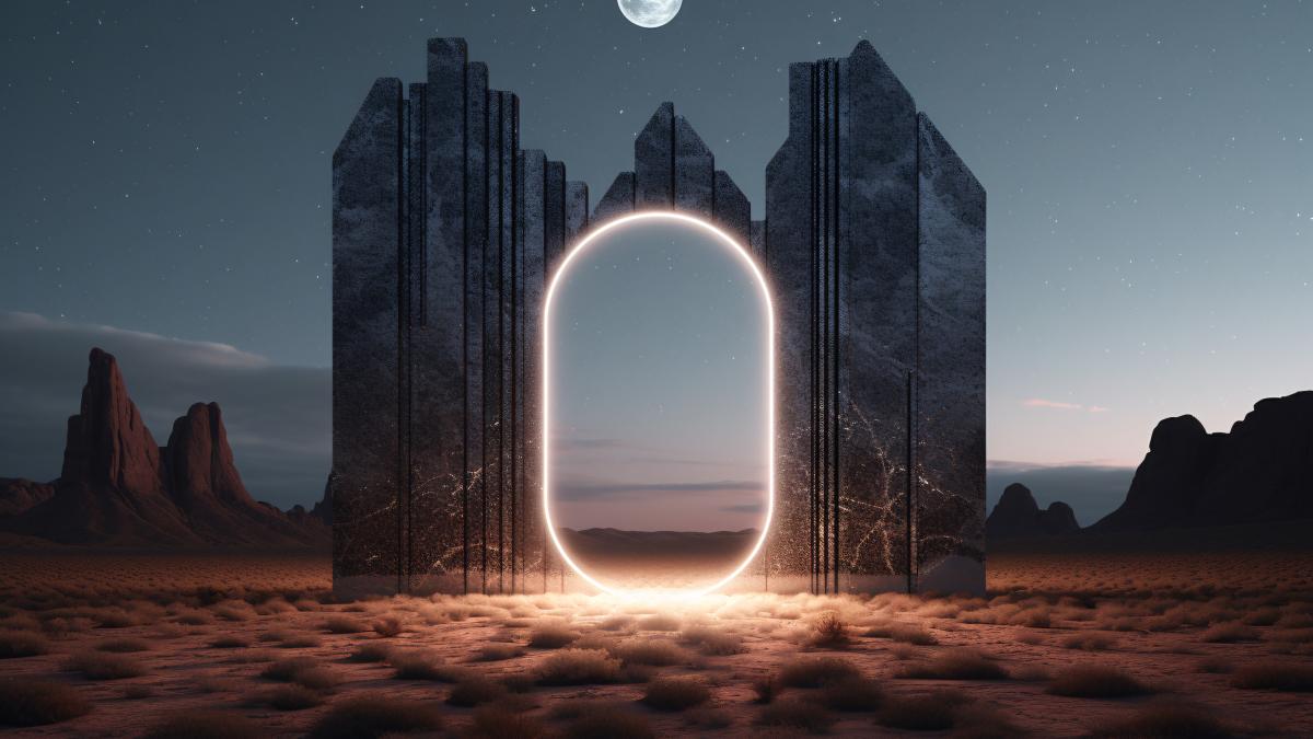 peisaj mistic poarta luna