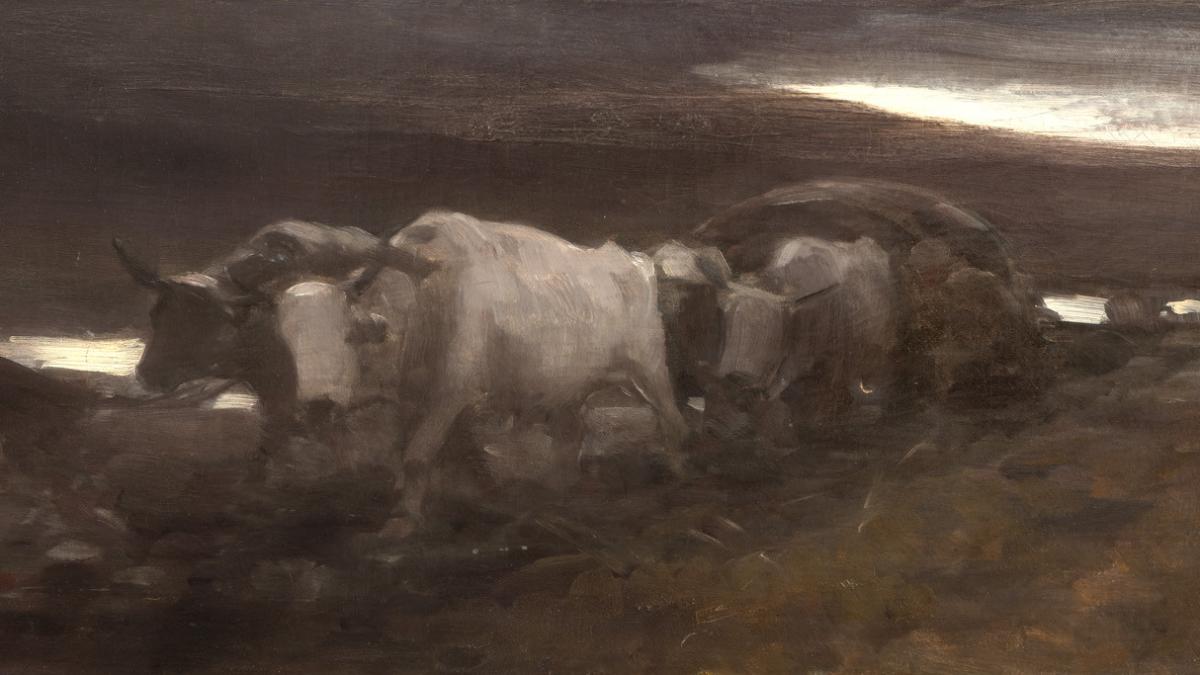 Nicolae-Grigorescu_Car-cu-boi-la-asfințit