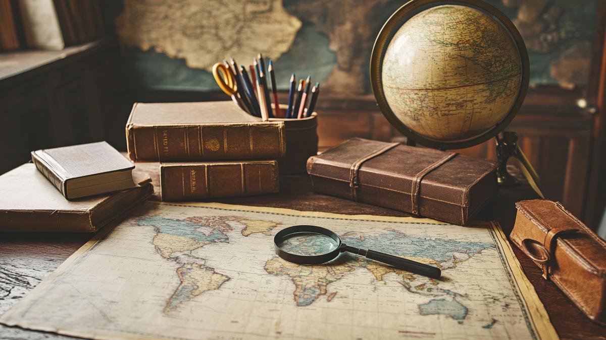 studiere istorie harta glob